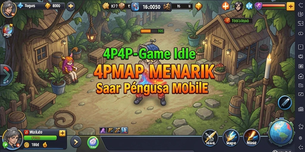 Tampilan gameplay Idle yang menawan di 4P4P.