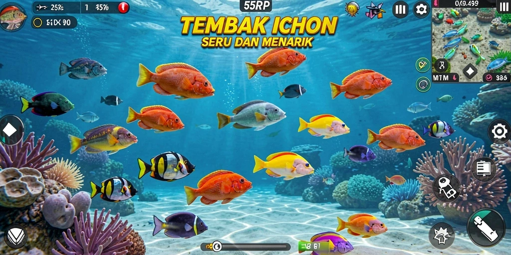 Gameplay Tembak Ikan yang seru dan mengasyikkan