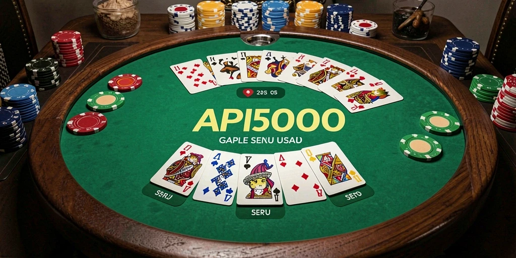 Tampilan utama gameplay seru Gaple dari API5000.