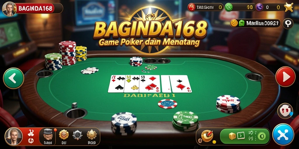 Tampilan gameplay poker yang menegangkan dan memikat.