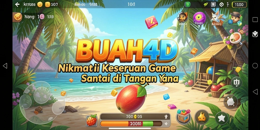 Tampilan gameplay seru dari BUAH4D yang penuh warna.