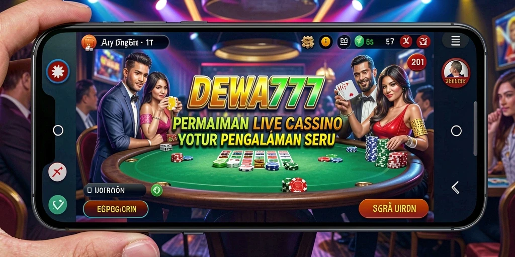 Gameplay Live Casino yang mendebarkan di DEWA777.