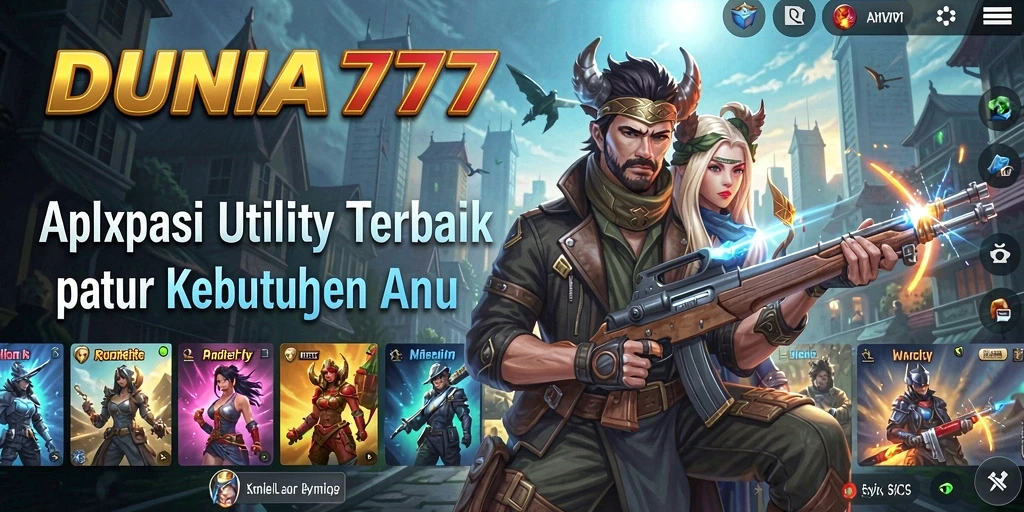 Screenshot DUNIA777 menampilkan antarmuka aplikasi Utility yang ramah pengguna.