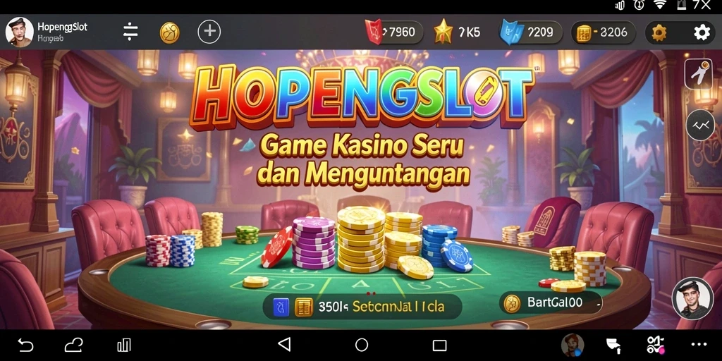Tampilan menyerukan gameplay HOPENGSLOT yang menarik di kasino.