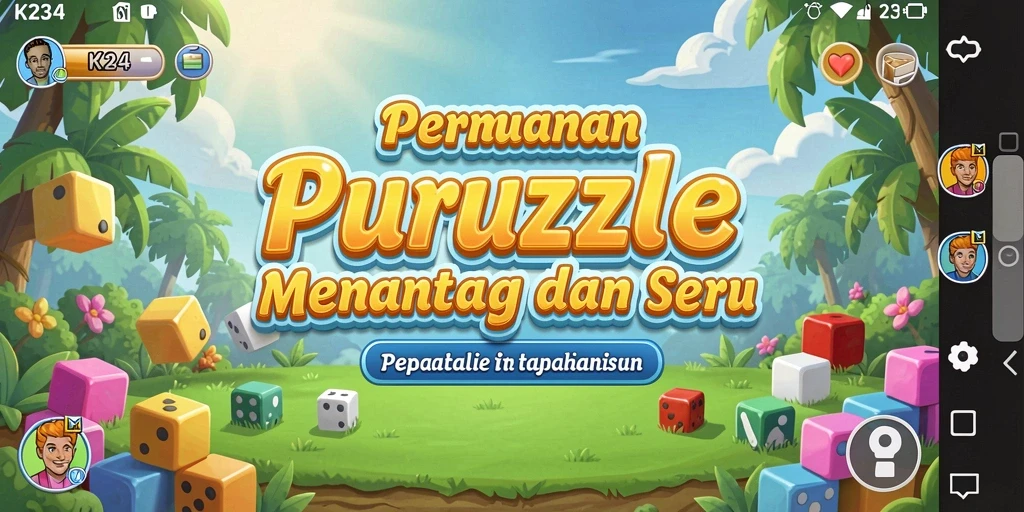 Tampilan gameplay K234 yang menyenangkan dan penuh tantangan Puzzle.