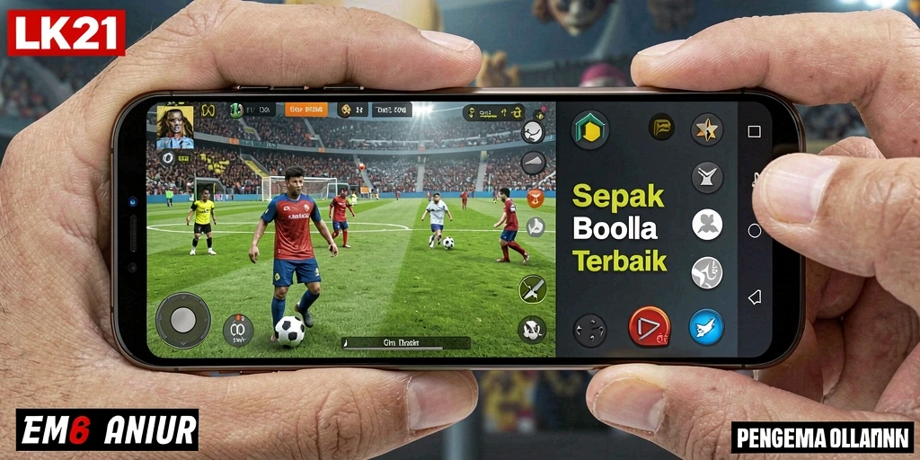 Tampilan utama gameplay LK21 menampilkan aksi seru sepak bola.