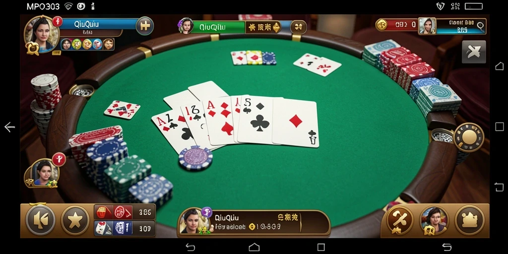 Tangkapan layar gameplay QiuQiu yang seru dan menegangkan.