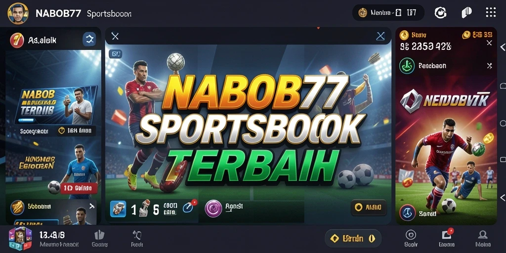 Screenshot utama NABOB77 menampilkan taruhan langsung pada pertandingan olahraga.