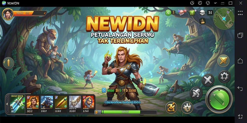 Tampilan gameplay menakjubkan dari NEWIDN yang penuh petualangan.