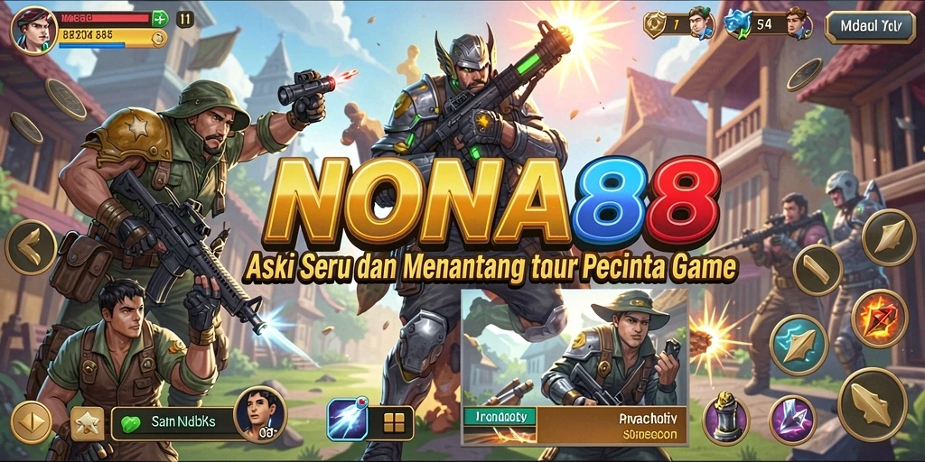 Gameplay NONA88 menampilkan aksi pertarungan yang seru dan mendebarkan.