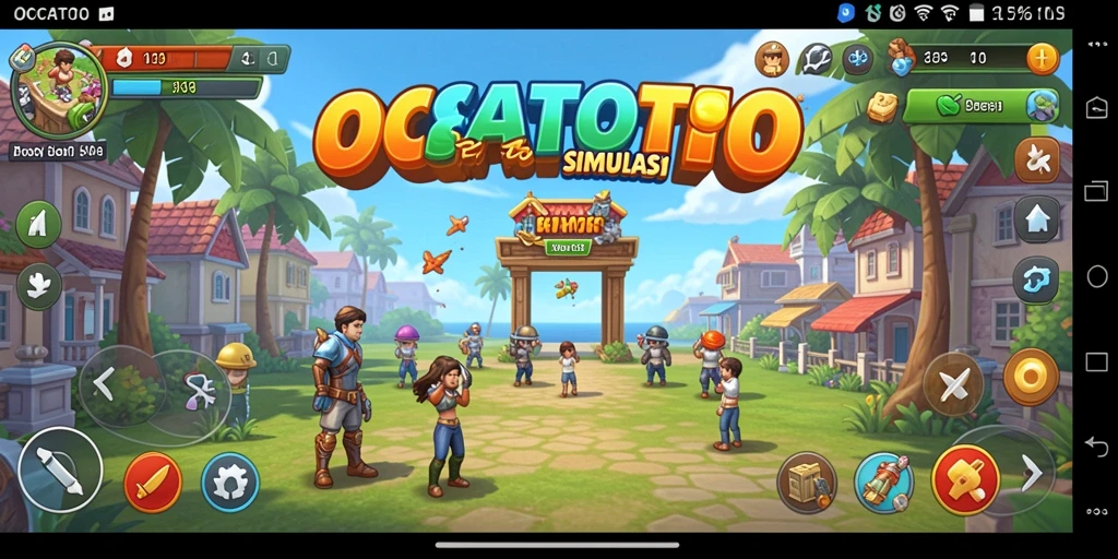 Tampilan gameplay OCATOTO yang menarik dan interaktif.