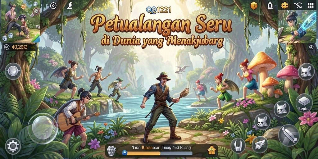 Gameplay mendebarkan dari QQ1221 dengan petualangan yang seru.