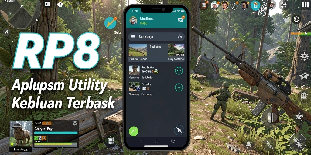 Tampilan utama RP8 dengan fitur-fitur Utility yang menarik.