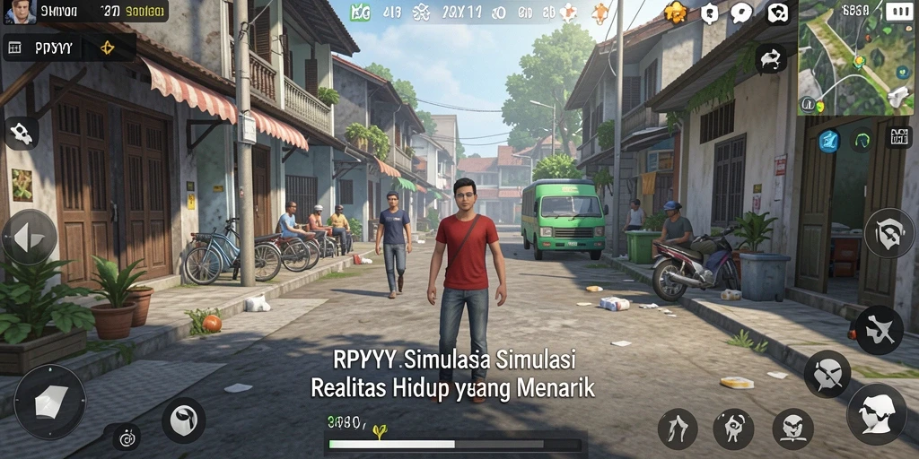 Tampilan gameplay RPYYY yang interaktif dan realistis.