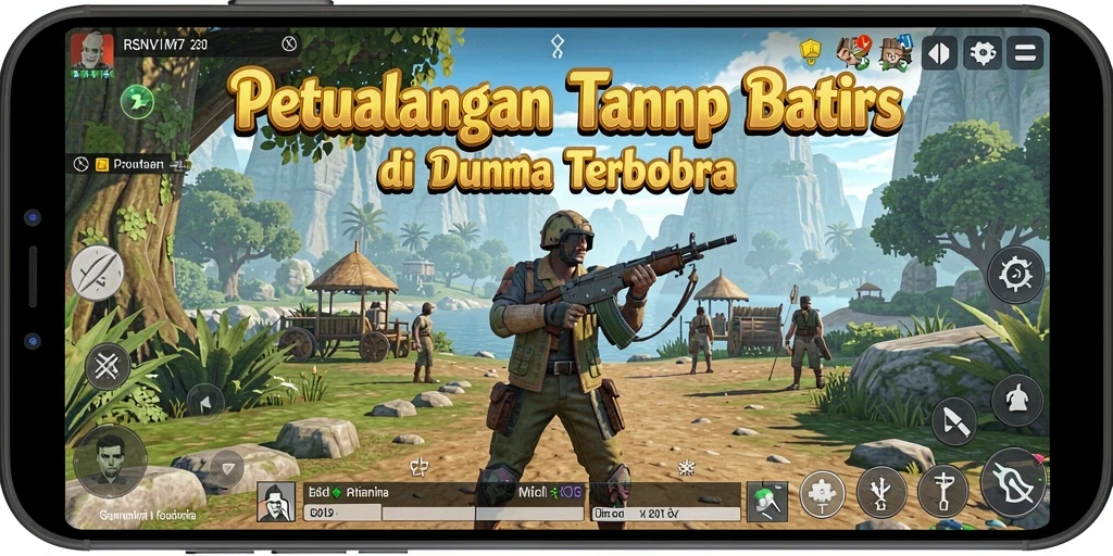 Tangkapan layar gameplay RSNVIP7 yang menampilkan petualangan di dunia terbuka.