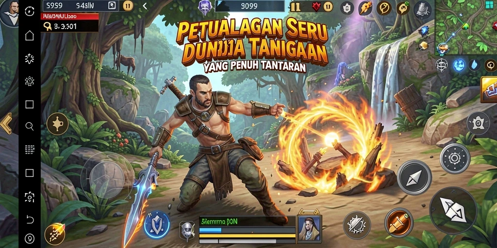 Screenshot S9S9 menampilkan tampilan aksi mendebarkan dalam petualangan.