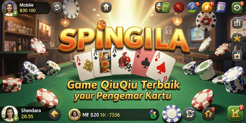 Tampilan antarmuka SPINGILA yang menarik dan futuristik.