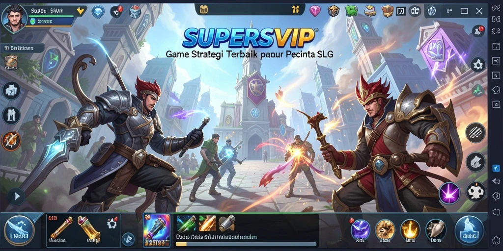 Tampilan gameplay menyenangkan dengan aksi strategi yang mendebarkan di SUPERSVIP.