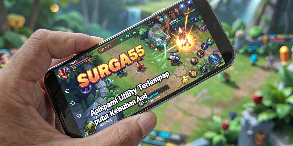 Tampilan utama SURGA55 dengan berbagai fitur Utility.