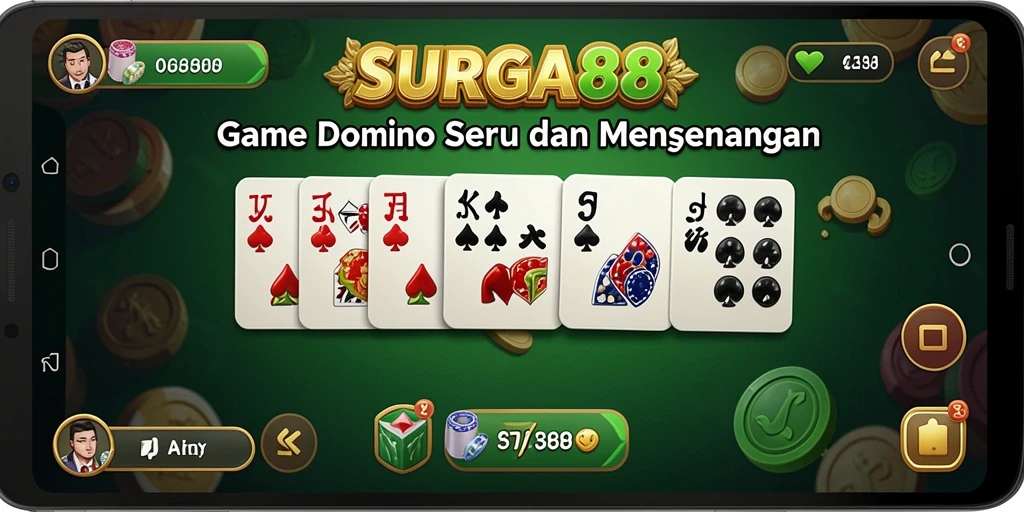 Tampilan gameplay Domino yang seru dan menantang.