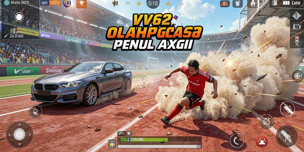 Tangkapan layar gameplay VV62 yang menunjukkan aksi olahraga sengit.